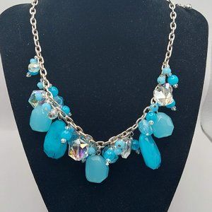 Blue Chunky Beaded Necklace